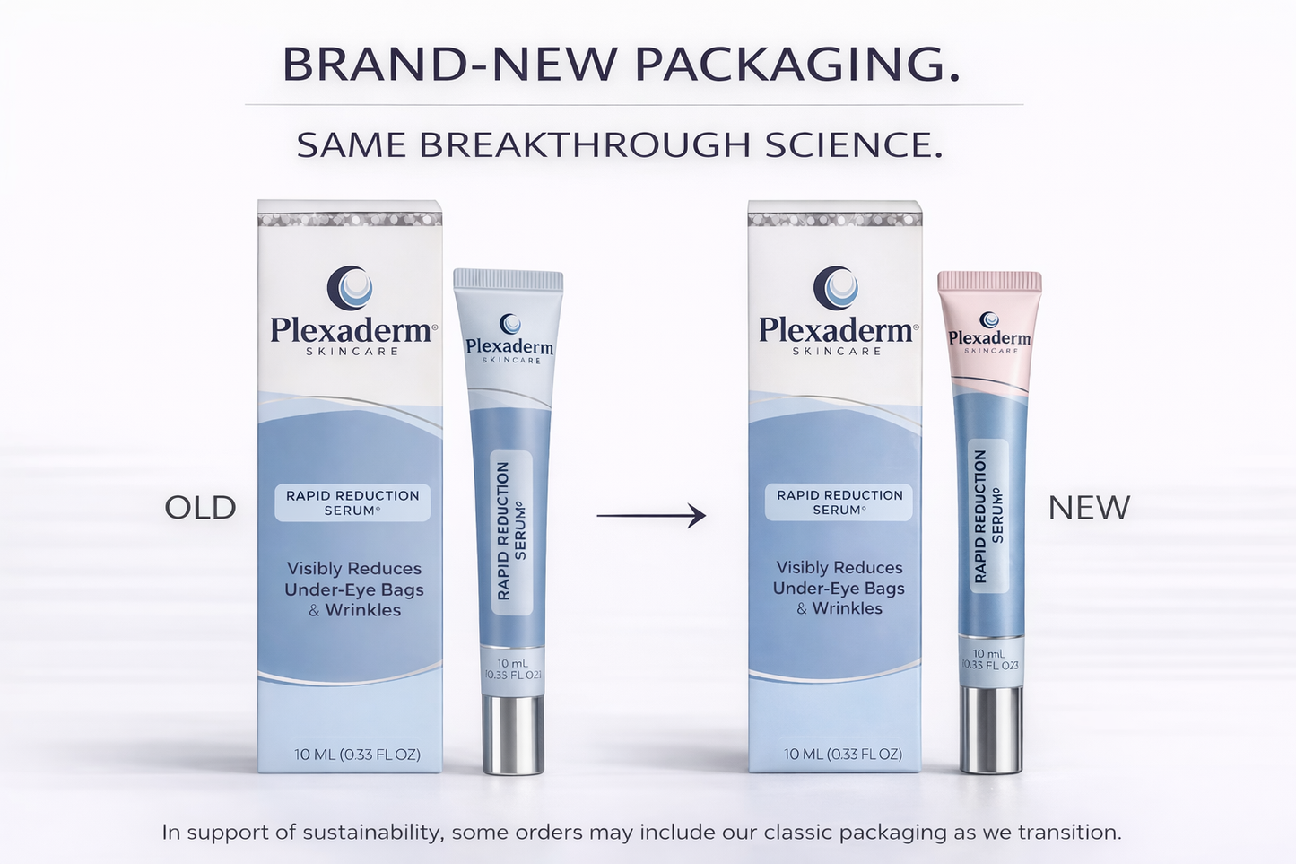 Plexaderm Rapid Reduction Eye Serum - Visibly Reduces Under-Eye Bags, Wrinkles, Dark Circles, Fine Lines & Crow's Feet Instantly, Anti Aging Wrinkle Remover for Face