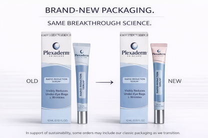 Plexaderm Rapid Reduction Eye Serum - Visibly Reduces Under-Eye Bags, Wrinkles, Dark Circles, Fine Lines & Crow's Feet Instantly, Anti Aging Wrinkle Remover for Face