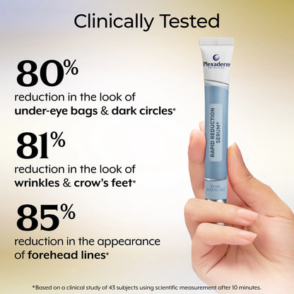 Plexaderm Rapid Reduction Eye Serum - Visibly Reduces Under-Eye Bags, Wrinkles, Dark Circles, Fine Lines & Crow's Feet Instantly, Anti Aging Wrinkle Remover for Face